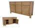 Buffet Enfilade Hévéa 3 portes, 3 tiroirs, 160x45x90cm OLGA
