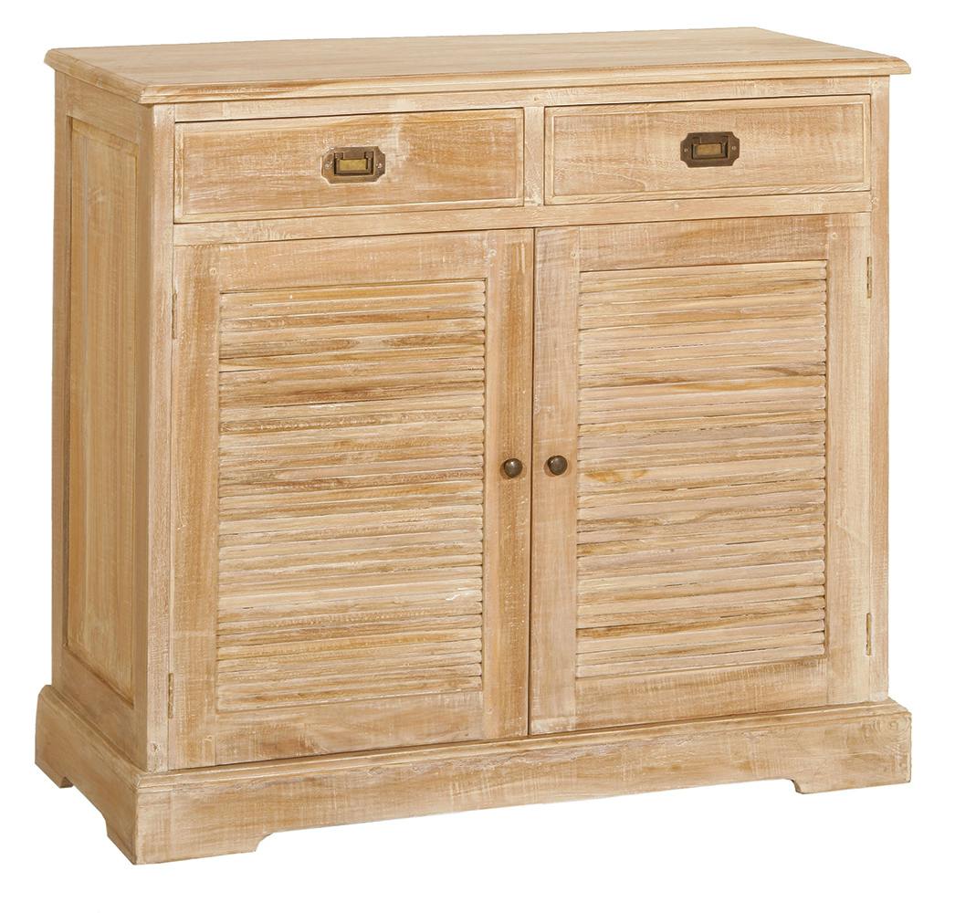 Buffet exotique Teck blanchi L100cm DIANE