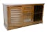 Buffet Grainetier Hévéa 2 portes persiennes, 3 tiroirs 153x47,8x82cm MAORI