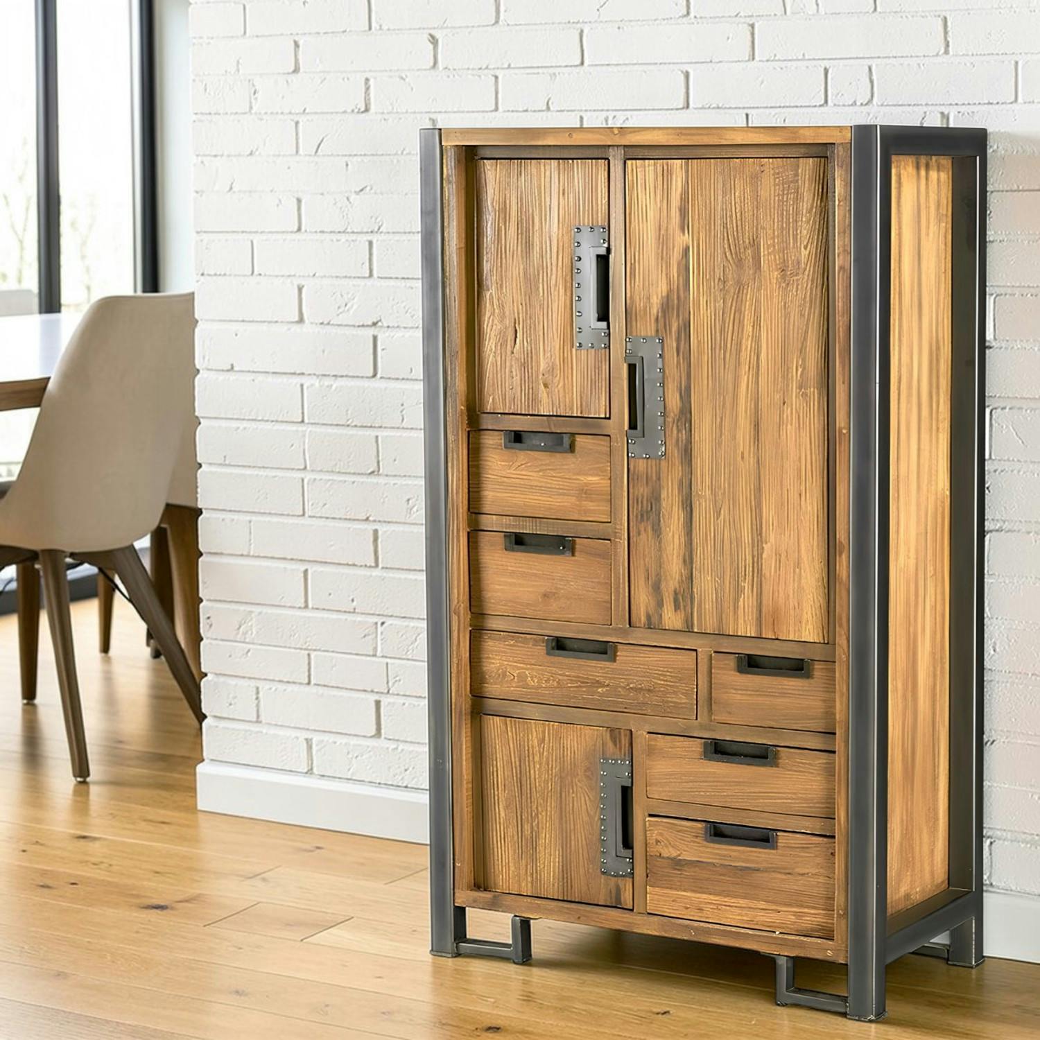 Buffet haut bois de teck naturel CANADA