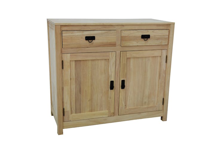 Buffet Hévéa 2 portes, 2 tiroirs, 100x45x90cm GALA