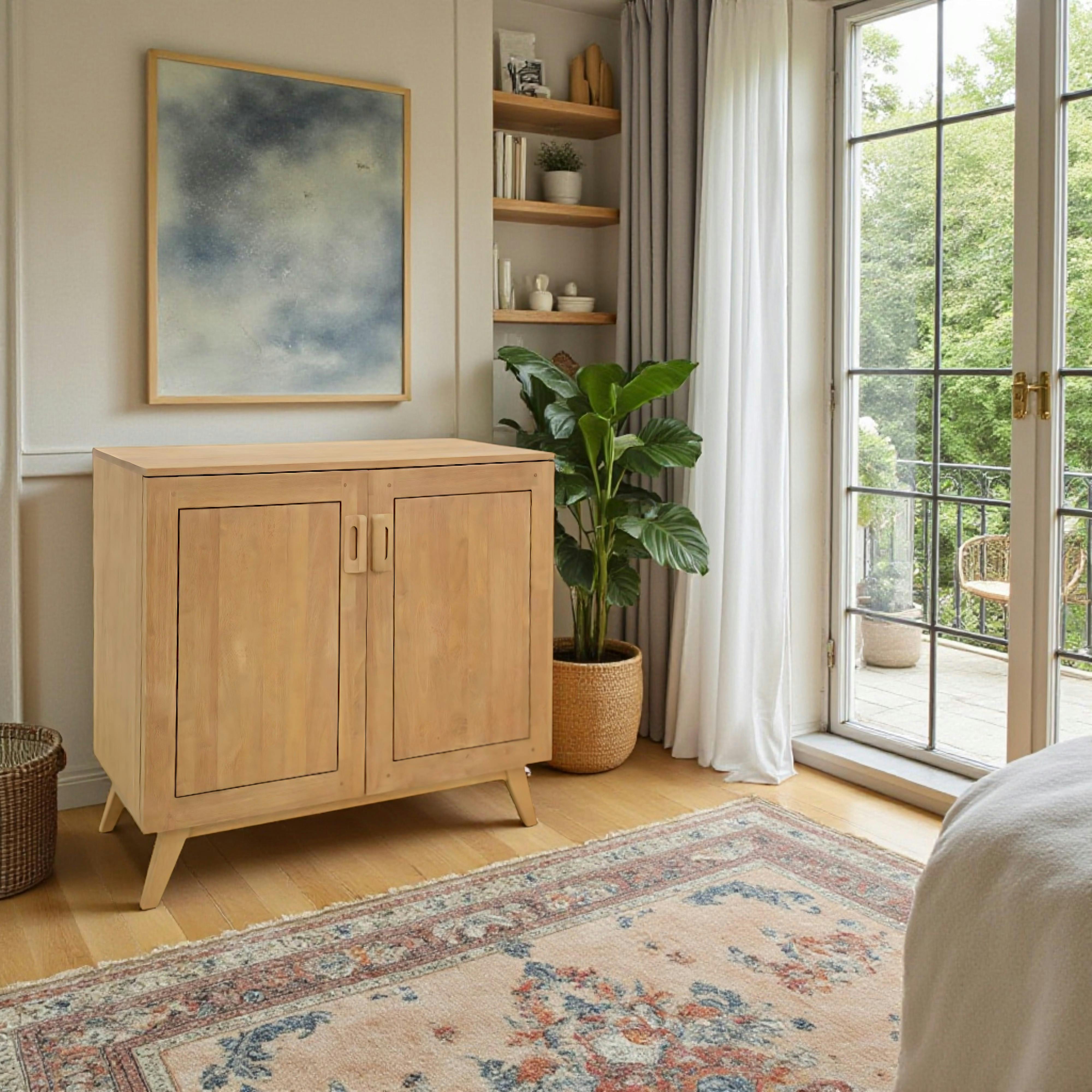 Buffet Hévéa 2 portes 90x42x85cm SIXTIES