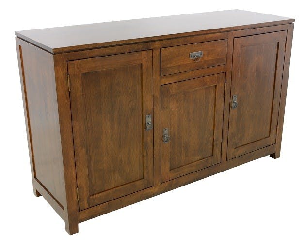 Buffet Hévéa 3 portes, 1 tiroir, 140x45x85cm HELENA