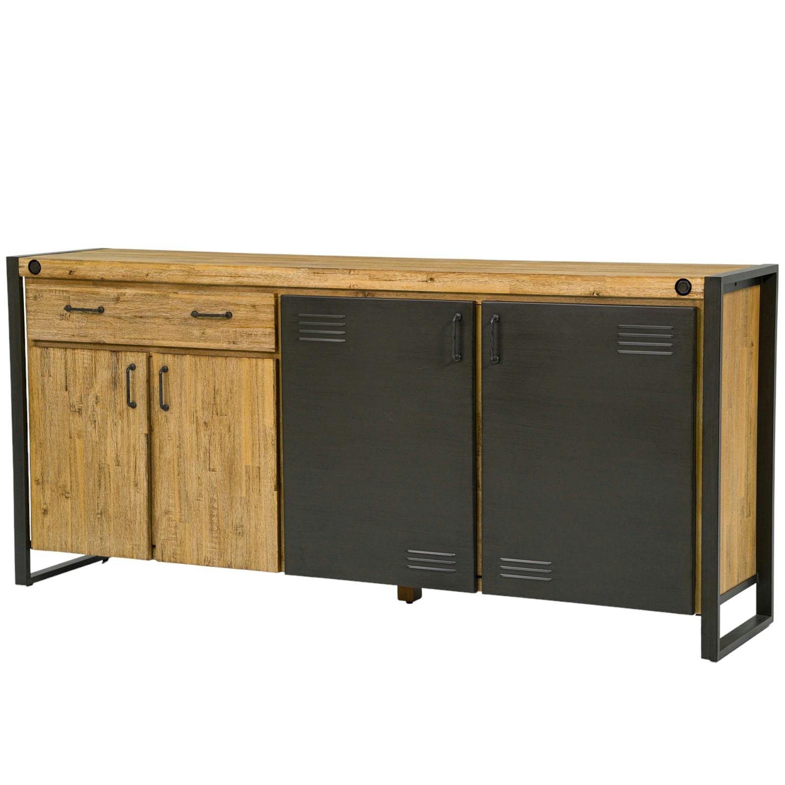 Buffet industriel bois métal boulons BROOKLYN