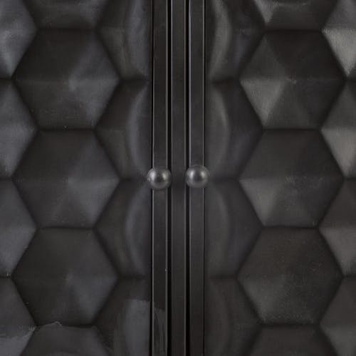 Buffet industriel en métal noir 108 cm