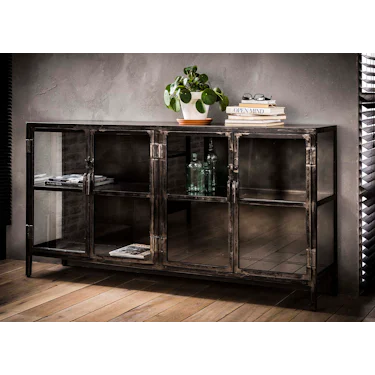 Meuble bar industriel vitré ROADIES | Meubles bar | Pier Import