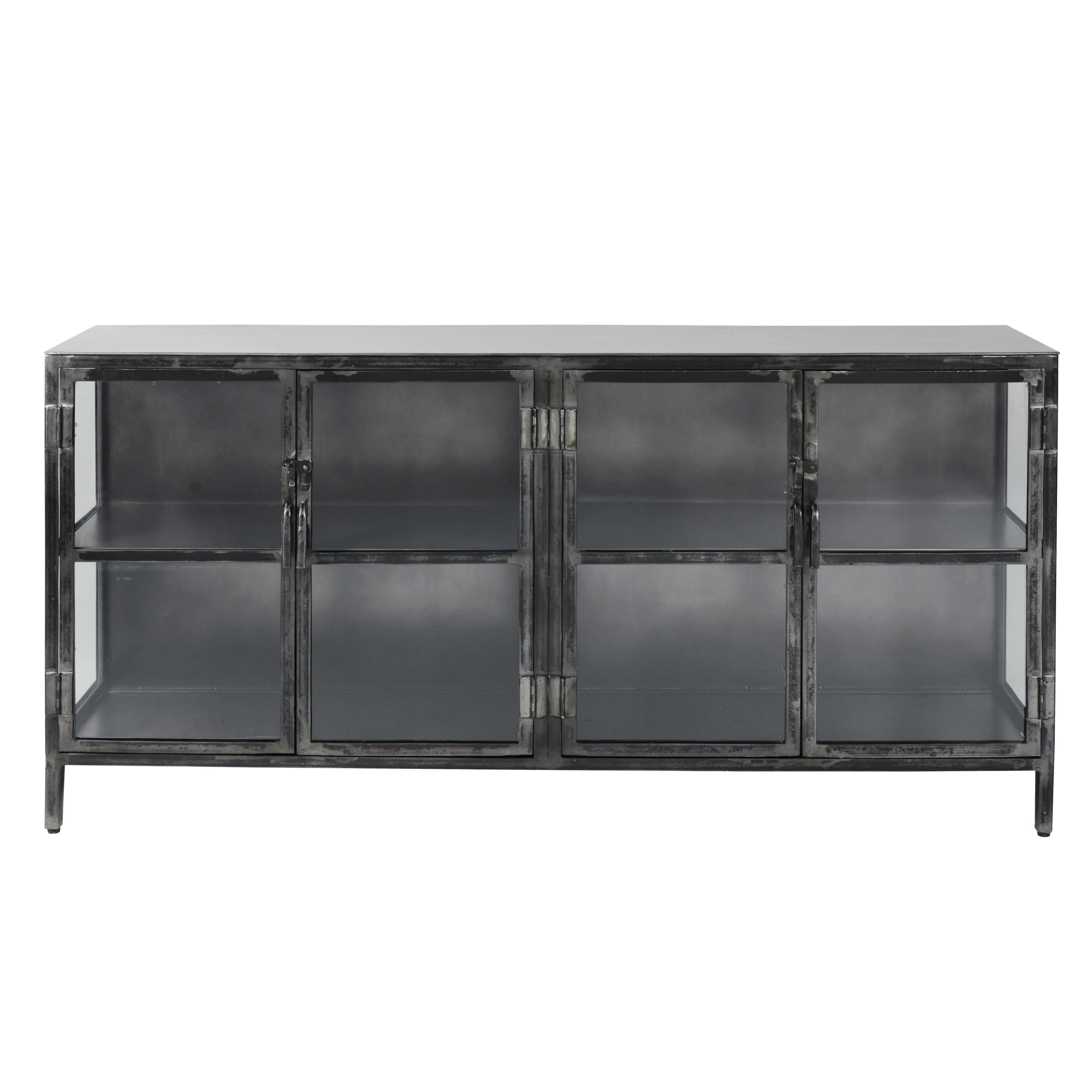 Buffet industriel métal verre ROADIES
