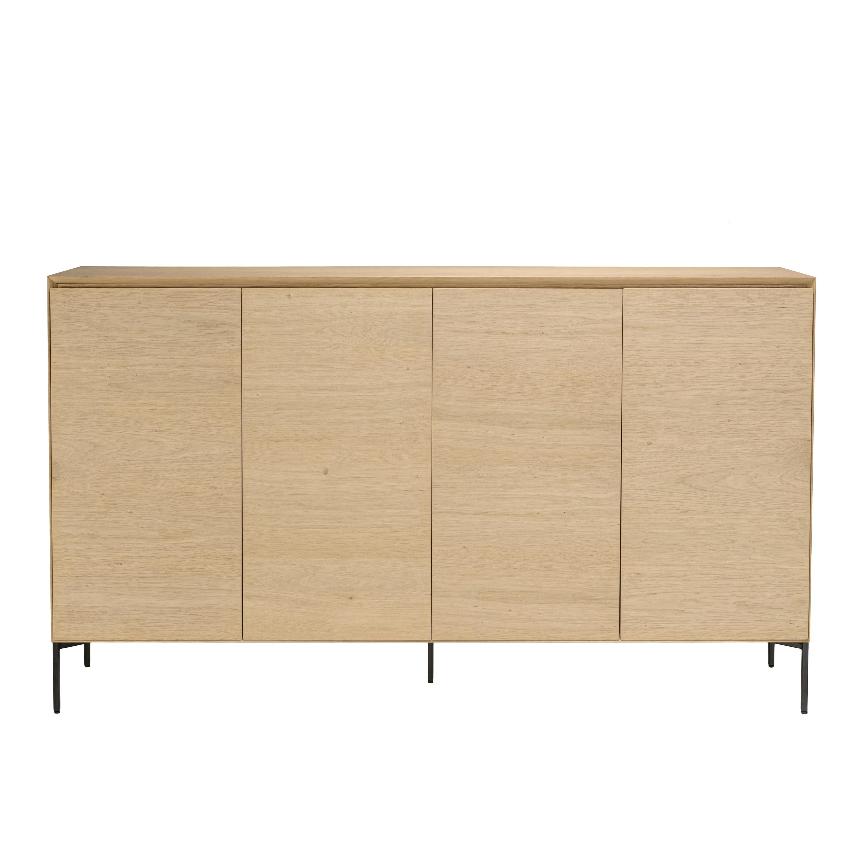 Buffet moderne 4 portes bois couleur naturelle MAYENCE