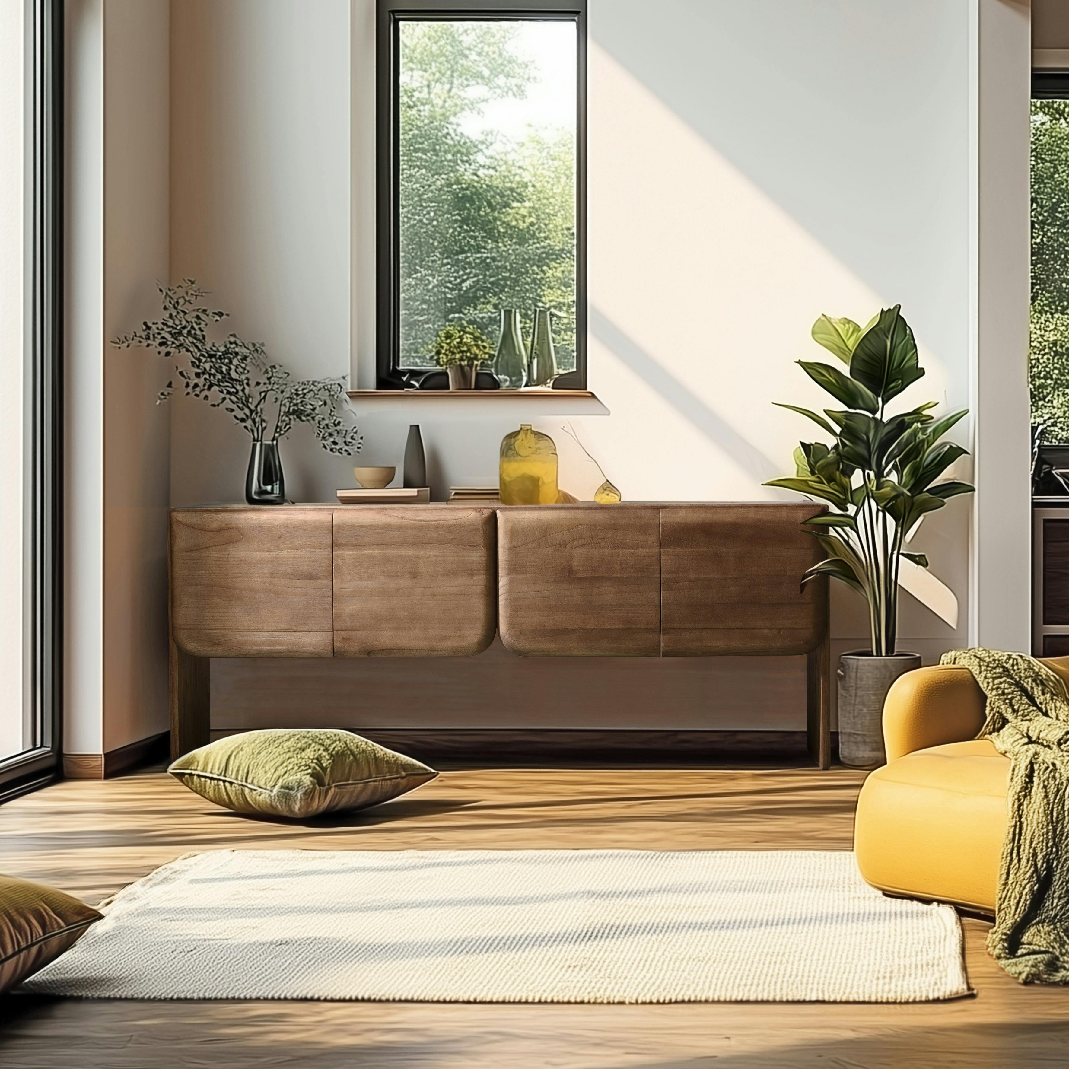 Buffet sur pied en bois de mindi, 4 portes ARCUS