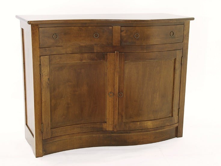 Buffet Vague Hévéa 2 portes, 2 tiroirs 110x45x85cm TRADITION