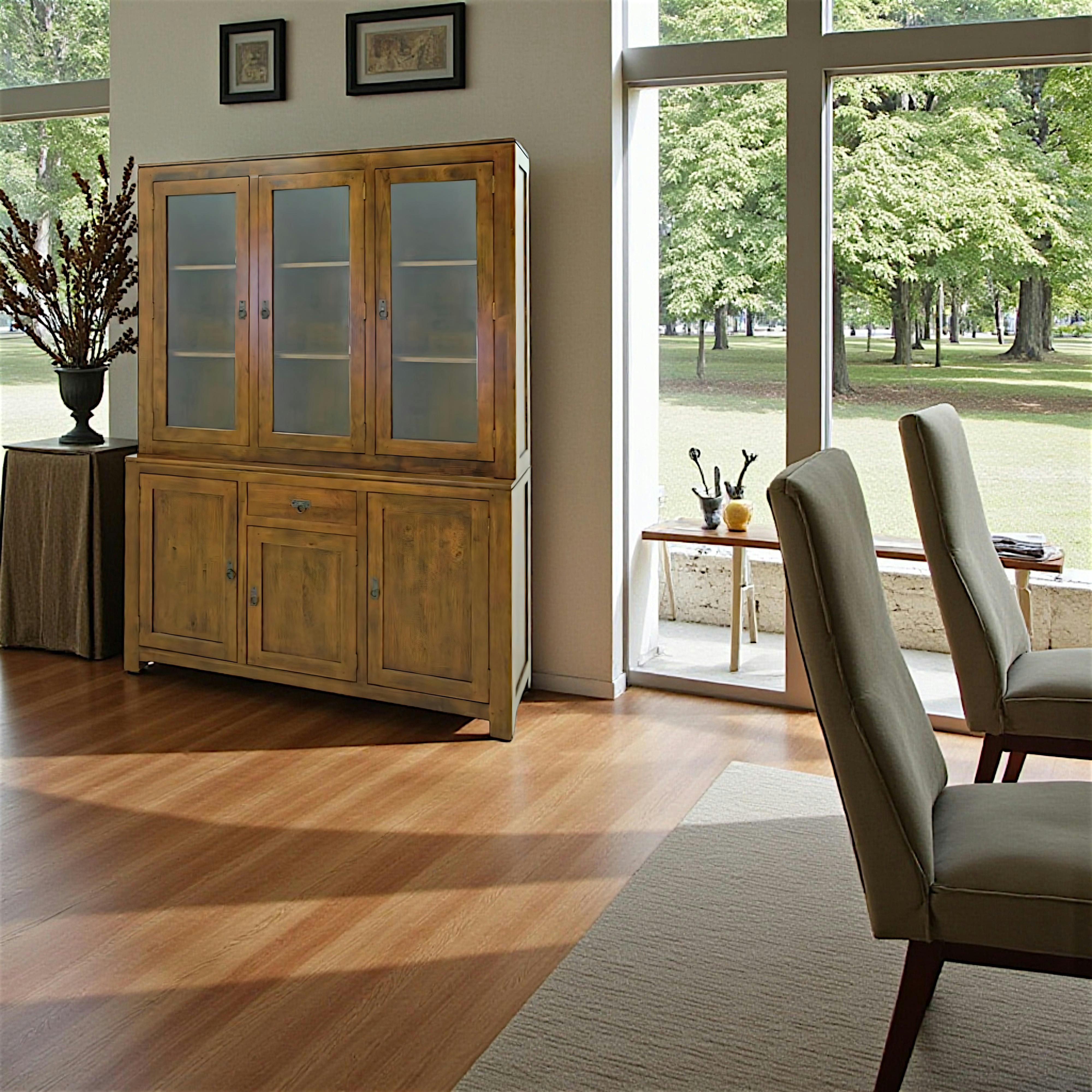Buffet vaisselier bois massif HELENA