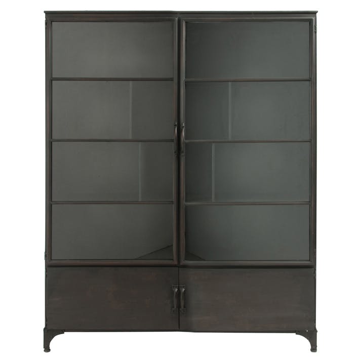 Buffet vaisselier en pin et chêne - mobilier Victoria