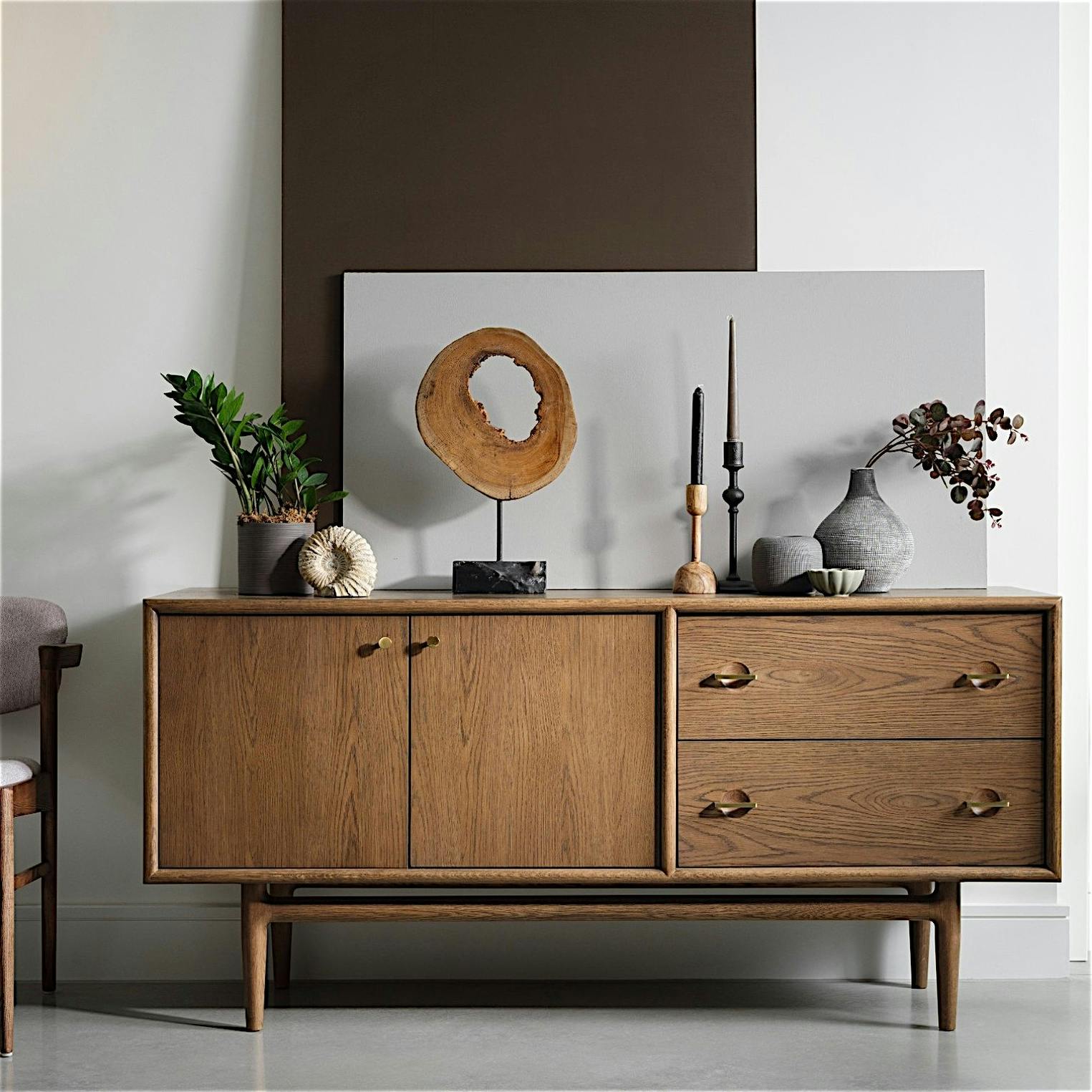 Buffet vintage en bois de chêne BRADFORD