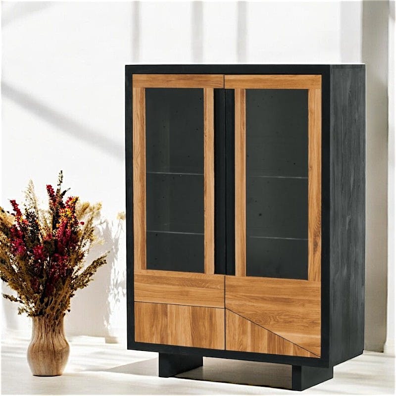 Buffet vitrine en bois FAIRLIE