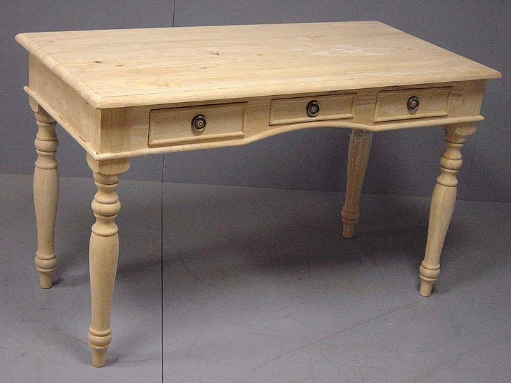 Bureau 3 tiroirs hévéa 130x62x75cm TRADITION