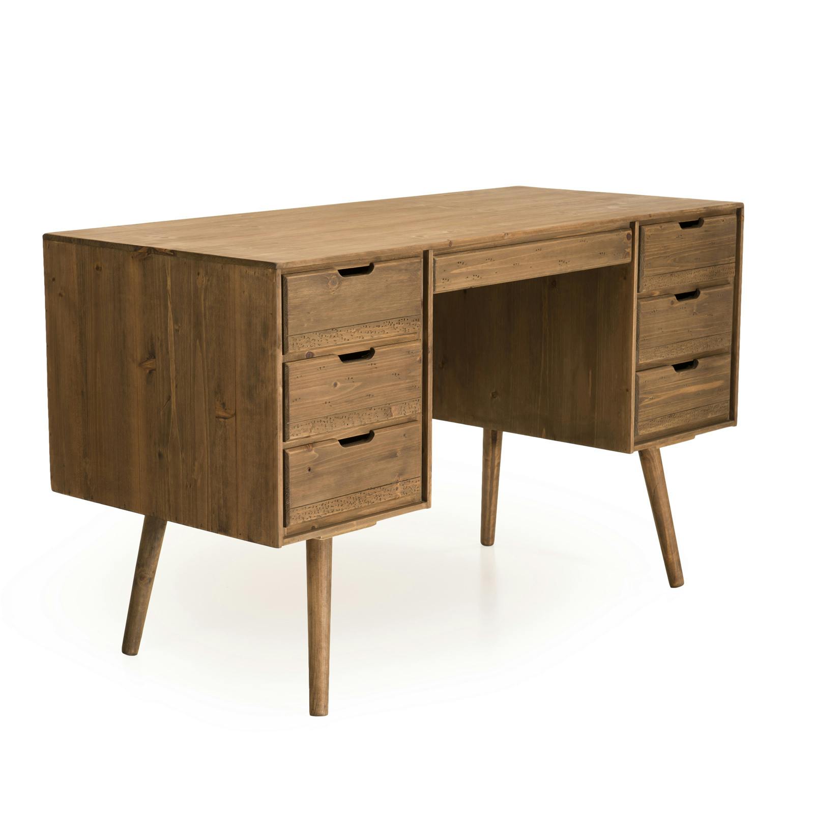 Bureau avec rangement en bois de sapin LIMA