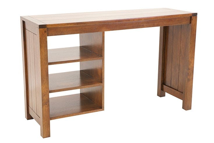 Bureau console moderne bois hévéa 120cm ATTAN