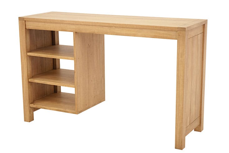 Bureau console moderne bois hévéa 120cm ATTAN