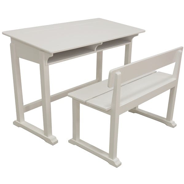 Bureau d'écolier et son banc Hévéa 100x50x70cm TRADITION