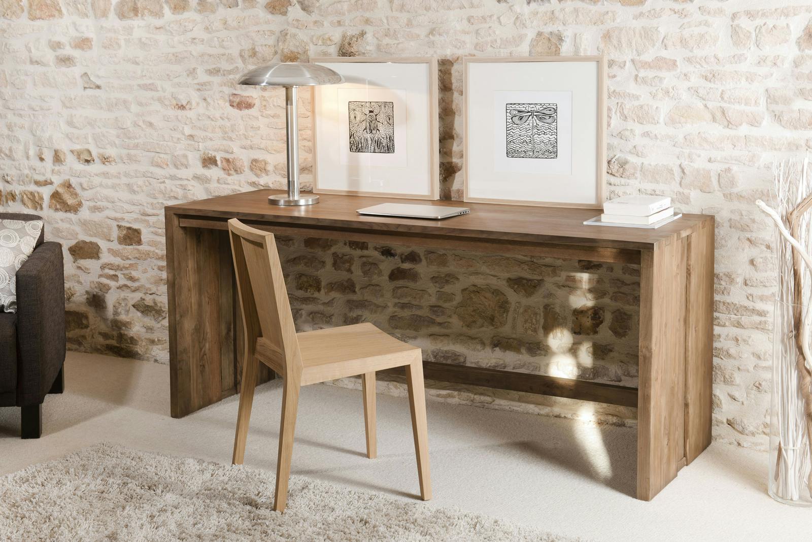 Bureau en Teck recyclé 180x60x79cm SWING