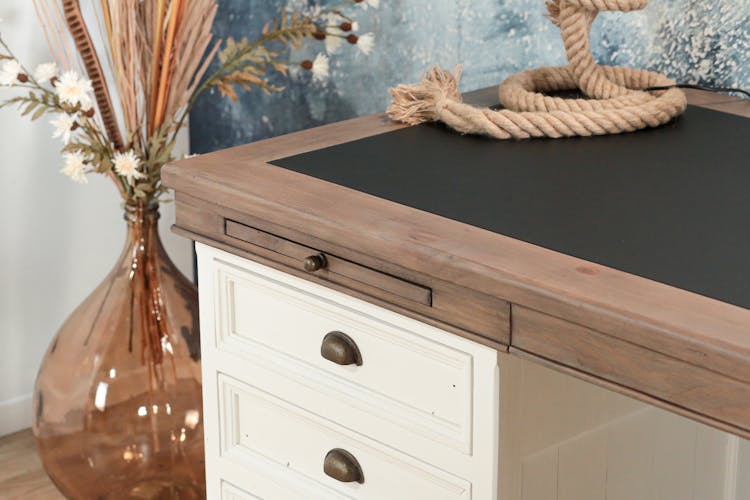 Bureau multimédia bois recyclé BRISTOL