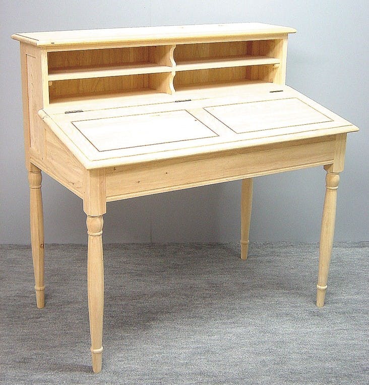 Bureau Pupitre Hévéa 4 niches 110x66x108cm TRADITION