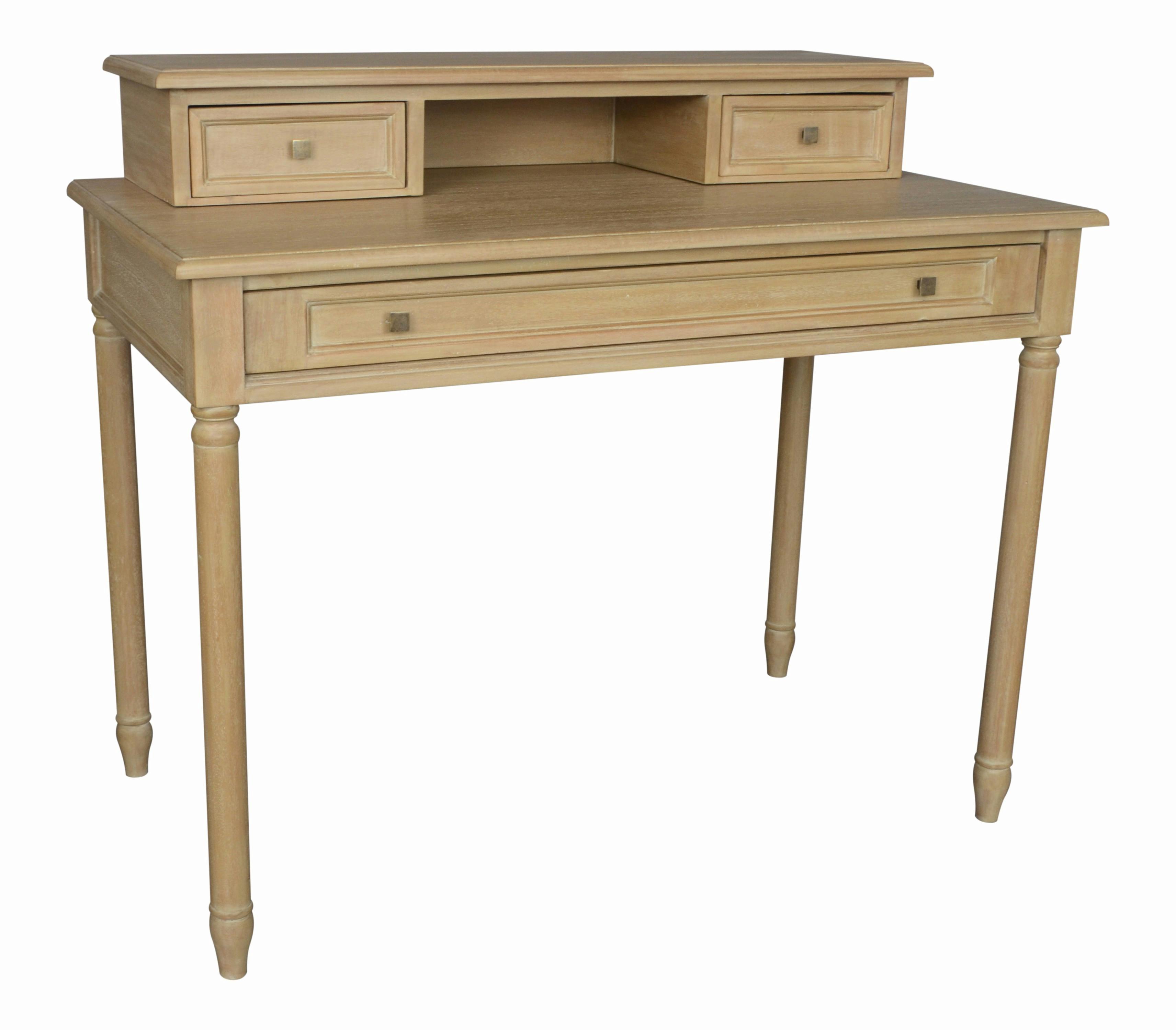 Bureau Secrétaire bois massif 3 tiroirs 1 niche HAMBOURG ref. 30020700