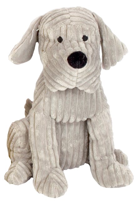 Buttoir de porte chien tissu gris