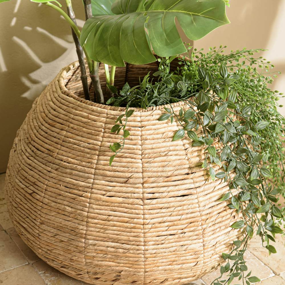 Cache pot en chanvre tressé naturel 60 cm SWING Cachespots Pier Import