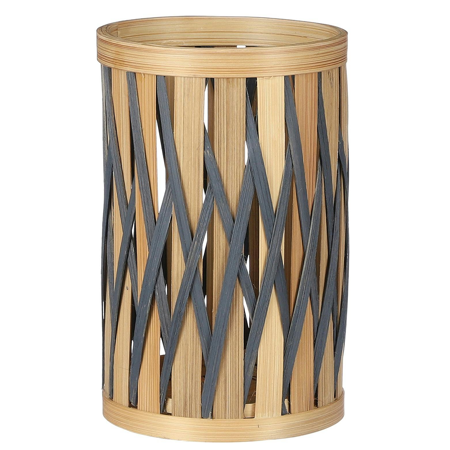 Cache-pot haut bambou bleu gris