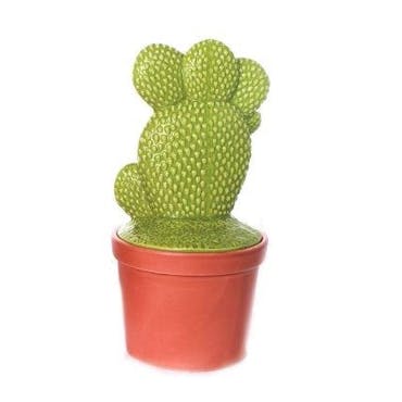  Cactus déco forme "main" dans son pot en terracotta 12,5X12,5X25cm