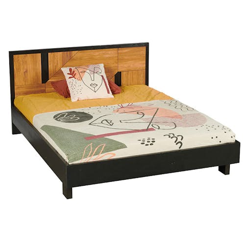 Cadre de lit en bois pour couchage 140x190 cm FAIRLIE
