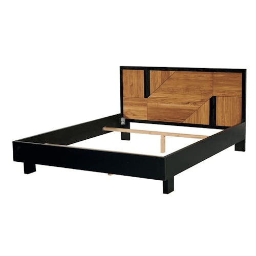 Cadre de lit en bois pour couchage 140x190 cm FAIRLIE