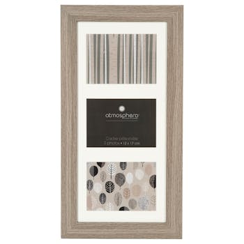 Cadre Pêle-Mêle 3 vues en bois naturel 29,4x56,4cm