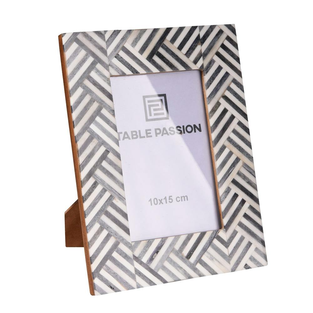 Cadre photo décor zébras noirs et blancs