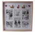 Cadre photo pêle-mêle 6 photos à message "Meilleurs ? Amis" en bois naturel avec suspension c?urs de 3 pinces 41x3x41cm