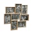 Cadre photo pêle-mêle 8 vues en dégradé de bois clairs 43xH43cm