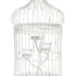 Cage métal blanc photophore 29x57,5cm