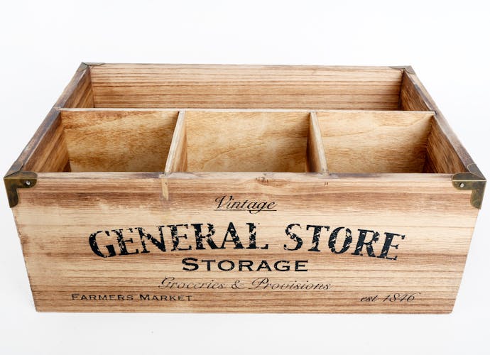 Caisse en bois compartimentée "general store"