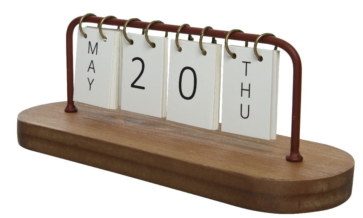 Calendrier de bureau en bois