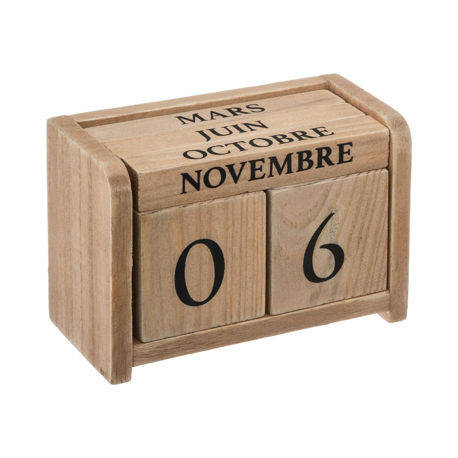 Calendrier en bois à poser