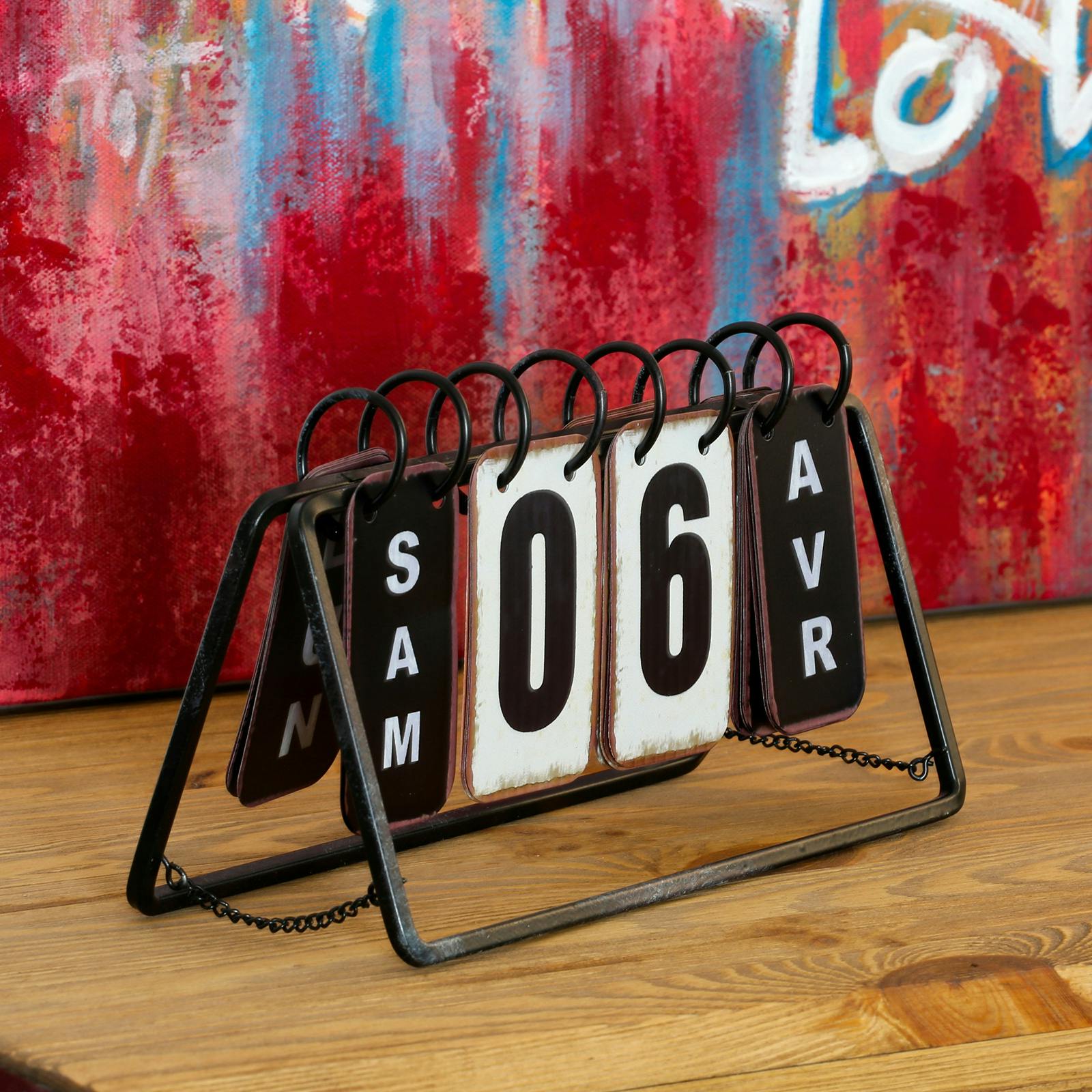 Calendrier perpétuel vintage métal réf. 30022055