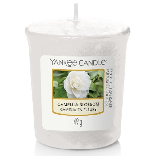 Camélia en fleurs bougie parfumée votive YANKEE CANDLE