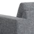 Canapé 2 places tapissier gris chiné et pieds acier chromé 179,5x95,5x84cm JAZZ NARBONNE
