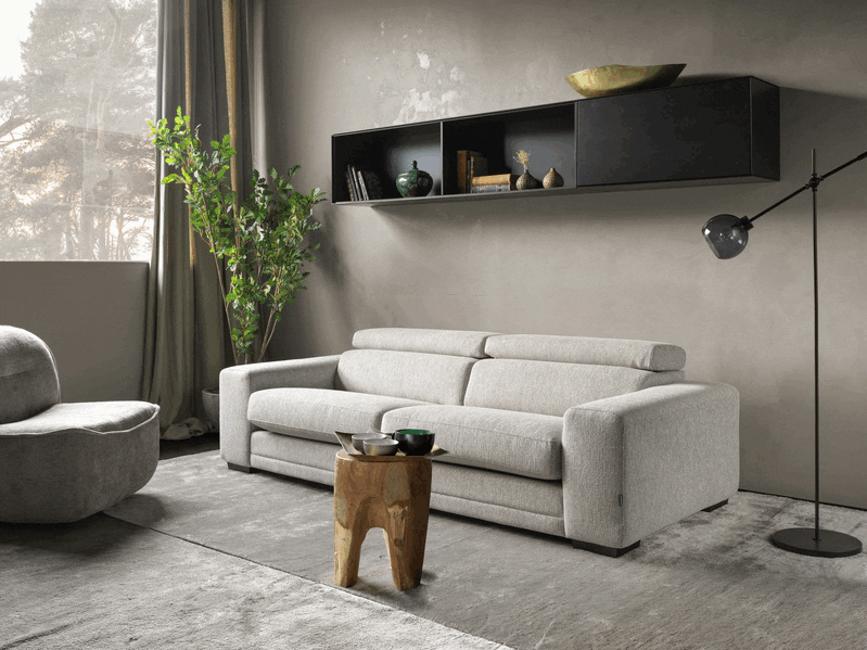 Canapé 2,5 places tissu EVITA blanc neige 01 BOLOGNE Canapés Pier