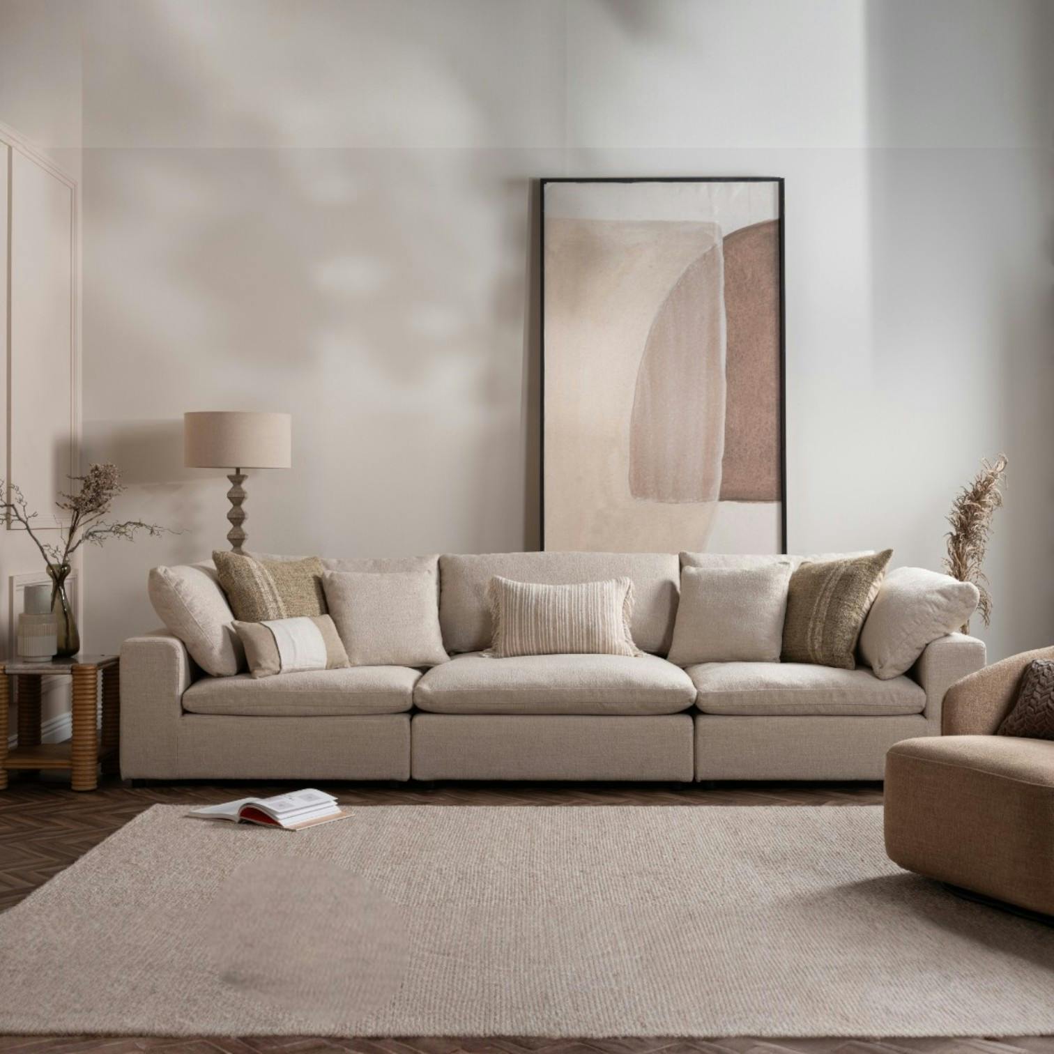 Canapé 3 places blanc écru GIULIA