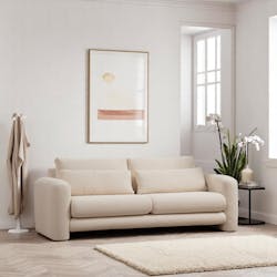 Canapé 3 places crème - forme organique LUCCA