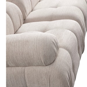 Canapé 3 places écru 290 cm, avec repose-pieds ICA