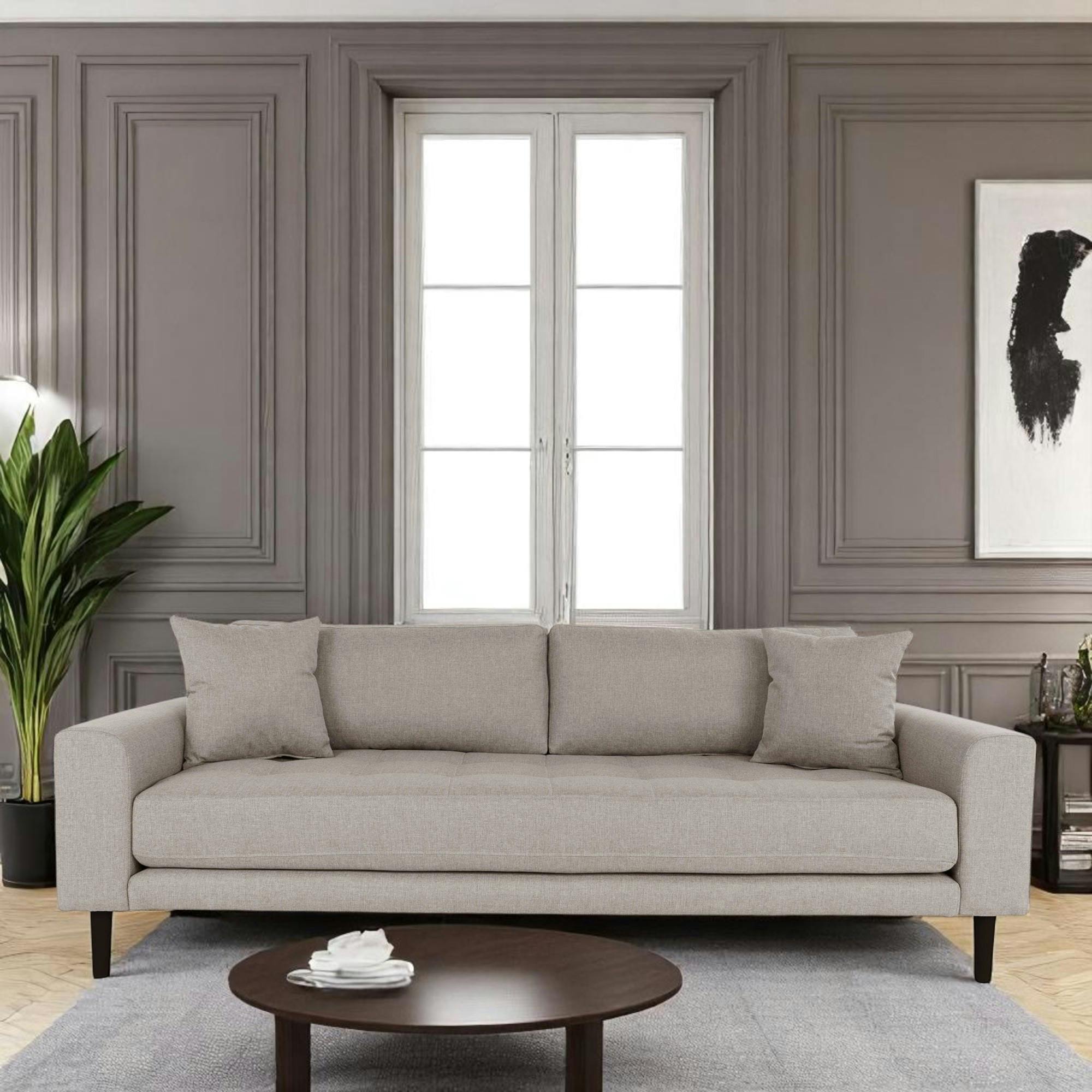 Canapé 3 places gris minéral AMSTERDAM