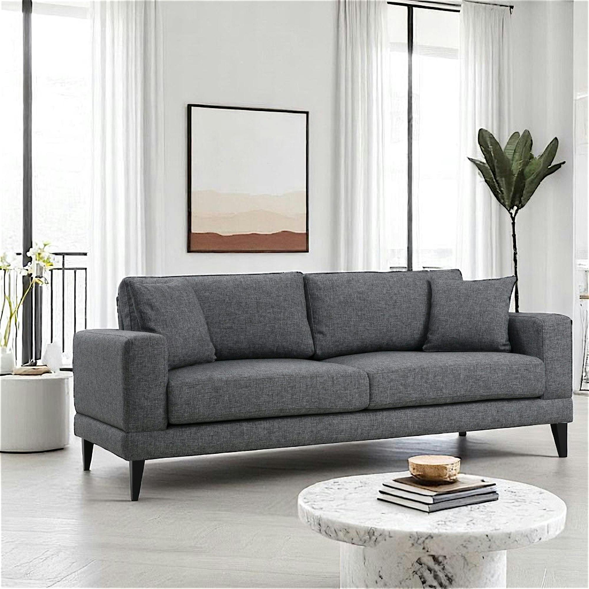 Canapé 3 places gris - style contemporain VENCE